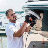 Waxer Polisher 1.1Amp, 10-Inch Dual Action Random Orbital Car Buffer Polisher Waxer, 10Ft Power Cord, Variable Speed, With Polisher Pad Bonnets and Gloves, Ideal for Car Waxing - TCP01A 1256