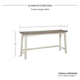 Lexicon Farmhouse Bar Table Set for 3 with Saddle Stools - Stylish White/Coffee Kitchen Dining Set Lexicon