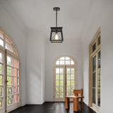 HuixuTe Black Farmhouse Pendant Lights, Industrial Kitchen Island Lighting, Rectangle Linear Cage Chandeliers for Kitchen, Dining Room Table HuixuTe