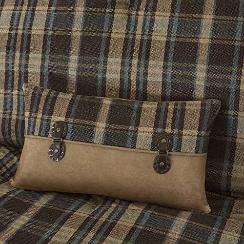 Woolrich Rustic Lodge Cabin Comforter Set - All Season Down Alternative Warm Bedding Layer and Matching Shams, Oversized Twin, Hadley Plaid, Multi Woolrich John Rich & Bros.