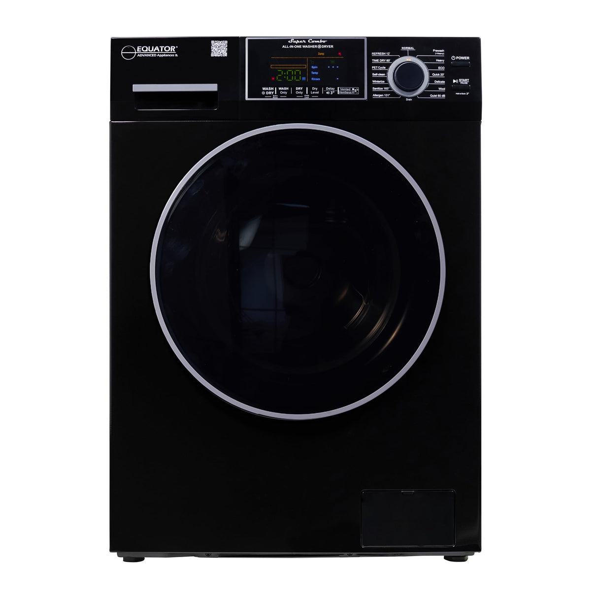 Equator All-in-One Washer Dryer VENTLESS/Vented PET Cycle 1.62cf/15lbs 110V Equator Advanced Appliances