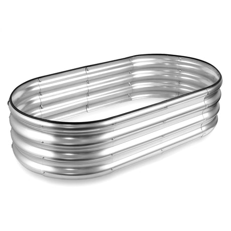 JERIA Raised Garden Bed,Galvanized Raised 4×2×1ft Planter Boxes Outdoor with Easy Assembly, Large Garden Bed for Vegetables, Fruits, Flowers JERIA