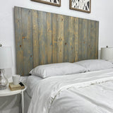 Barn Walls Solid Wood Headboard Queen Size, Coastal Slate Bluish-Gray Finish with Smooth Natural Wood Grain, Handcrafted Wall-Mounted Panels, Coastal Modern Bedroom Decor Barn Walls