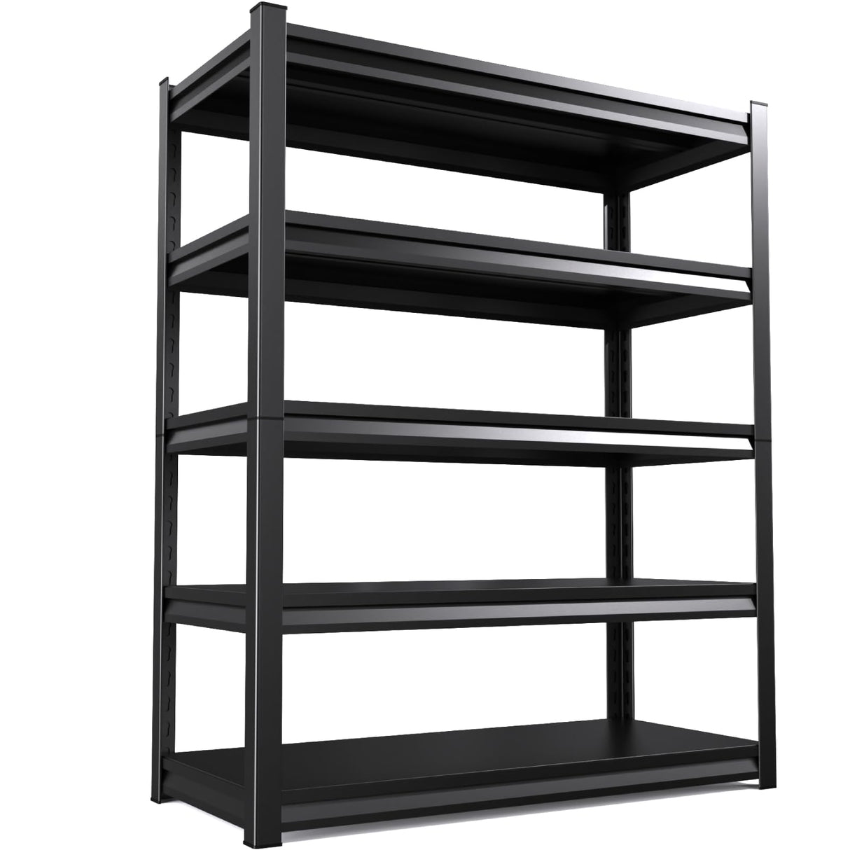 TXTDPL 59" W Storage Shelves, 5-Tier Garage Shelving, 3500 lbs Heavy Duty Garage Shelves, Adjustable Shelving Unit|Easy Assembly, for Workshop, Basement, Warehouse, 19.7" D x 59" W x 72" H, Black TXTDPL