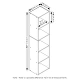 Furinno Luder Bookcase / Book / Storage, 5-Tier Cube, French Oak Furinno