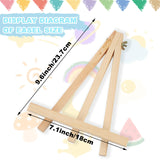 4PCS 9 Inch Wood Easels, Tripod, Painting Party Easel, Kids Student Tabletop Easels for Painting, Easel Stand for Painting Canvases, Portable Canvas Photo Picture Sign Holder. DSUWAZU