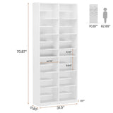 Tribesigns 13-Tier Shoe Storage Cabinet, Tall Wooden Shoe Rack with 26 Cubbies, Freestanding Shoe Storage Organizer for Entryway, Closet, Living Room, White Tribesigns