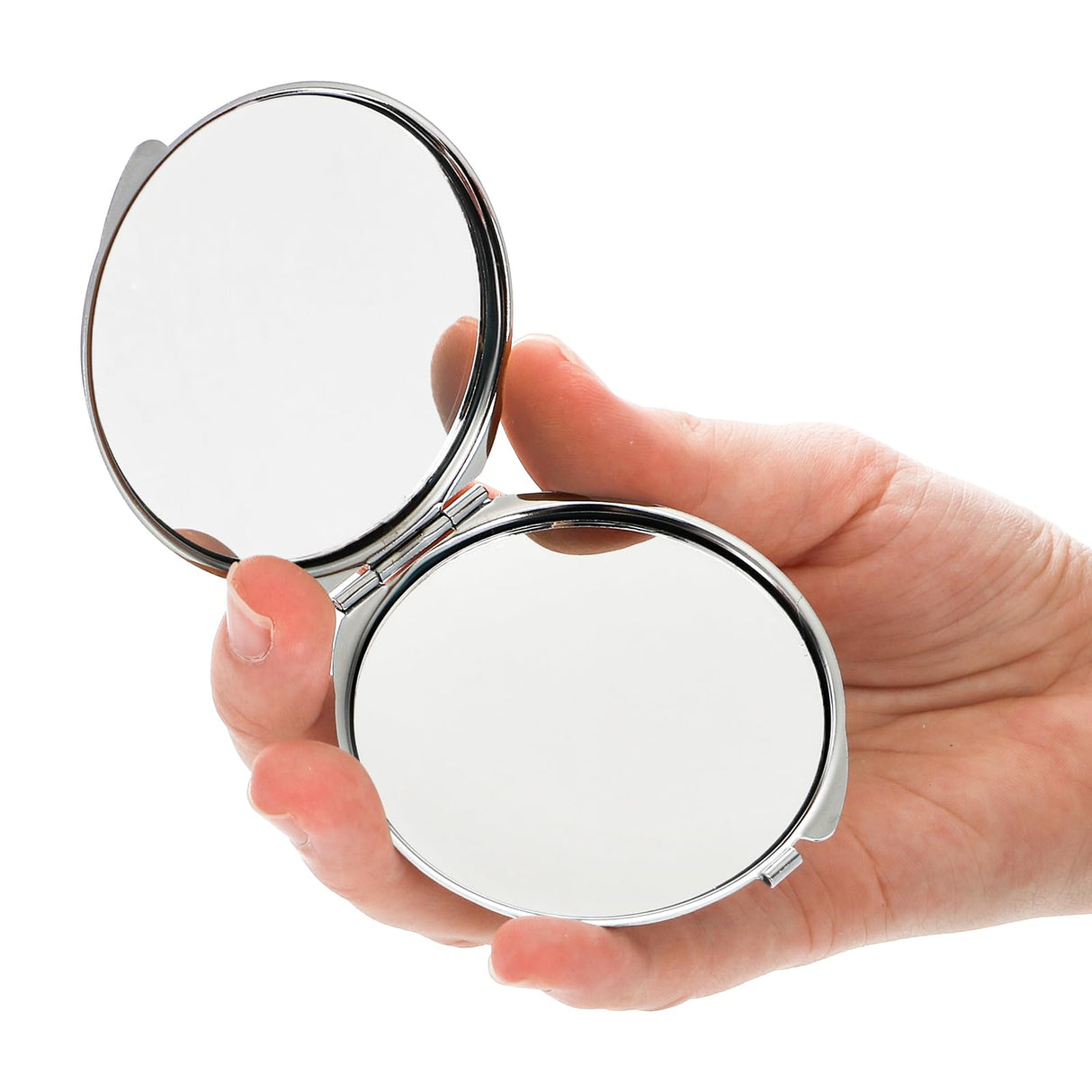 Acshio 8 Pack Sublimation Pocket Mirror, Mini Metal Folding Compact Makeup Mirror, Portable Double-Sided Magnifying Travel Cosmetic Mirror for Purse Women Gift Daily Use Acshio