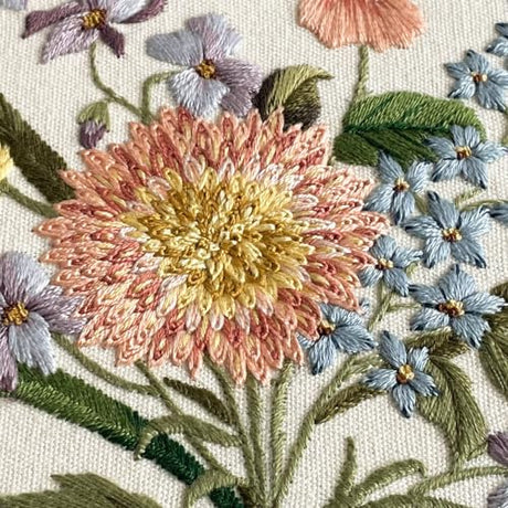 Myfelicity Embroidery kit for Adults and Beginners, Includes 3 Floral Pattern Fabrics, 3 Embroidery Hoops, Embroidery Floss and Other Tools. Myfelicity