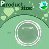 Wpxmer 40 Pack Acrylic Button Pin Badge 3 Inch Clear Plastic Craft Button with Pin Round Picture Photo Buttons Blank Pin Buttons for Crafts Supplies, School DIY Projects (40) Wpxmer