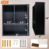 Sofunii Pet Memorial Shadow Box with Shelves for Dogs or Cats,Solid Wood Pet Memory Keepsake Box for as Loss Remembrance-Black Sofunii