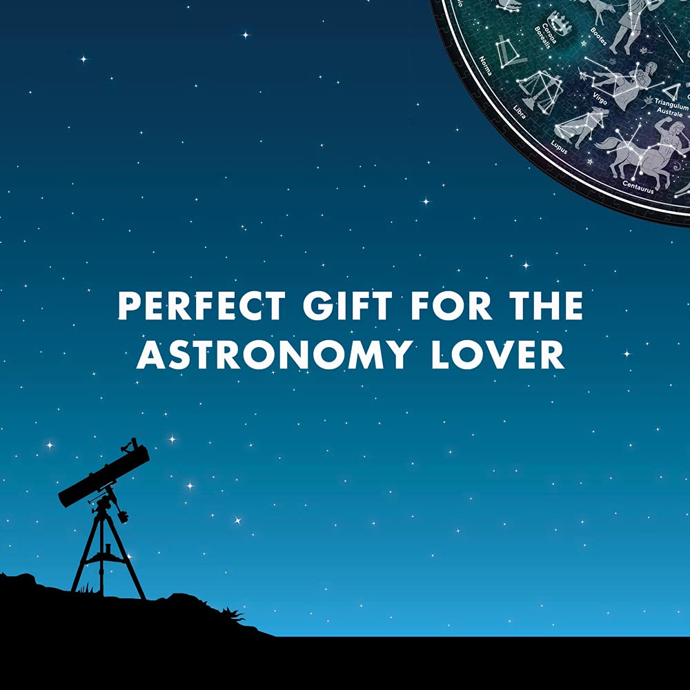 Ridley's Games: Map of The Stars 1000-Piece Jigsaw Puzzle |Perfect for Astrology/Astronomy Lovers with Over 30-Unique Constillations | Perfect Room Décor Once Completed | Storage Tube Included Ridley's