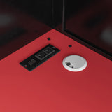 MERITLINE Full Gaming Loft Bed with Desk and Storage Shelves & RGB Light, Gaming Loft Bed Frame for Teens Adults (Red) MERITLINE