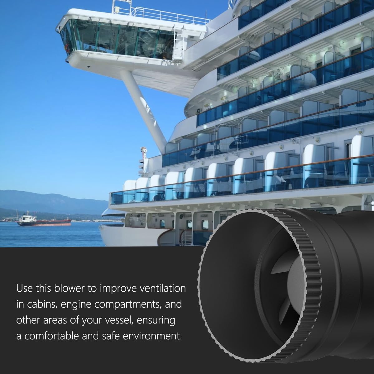 Hon&Guan 3 Inch Inline Marine Bilge Blower Fan with Speed Controller 130 CFM,Water Resistant and Low Noise for Marine Cabin Engine/Boat / 3D Printers/Laser Engravers Hon&Guan