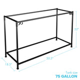 TitanEze 75 Gallon Double Aquarium Stand (2 Stands in 1), Fish Tank Stand, Bird Cage Stand, 50.5" W x 32" H x 18.5" D Caitec