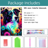 Diamond Painting Kits for Adults, Dog Diamond Art Kits, DIY 5D Dog Diamond Art Paint with Round Diamonds Full Dril Puppy Gem Art Painting Kit for Home Wall Decor (12x16inch) Axquilon