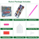 Kulvci Car Diamond Art Painting Kits for Adults, Diamond Art Kits for Beginners, 5D DIY Full Drill Gem Craft for Home Decor Gift 12x12inch Kulvci