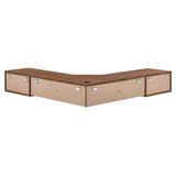 Modway EEI-6181-WAL Render Wall Mount Corner Office Desk, Walnut Modway