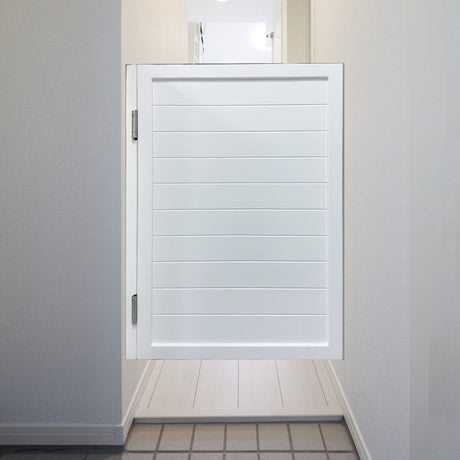 Extra Wide Swinging Cafe Door Single, Home Decor Wooden Black Saloon Doors Swing, Hallway Kitchen Doorway Bar Cowboy Doors, 28"/30"/32"/36" (Color : White, Size : W90cmxH90cm(35.4"x35.4")) CMYUN