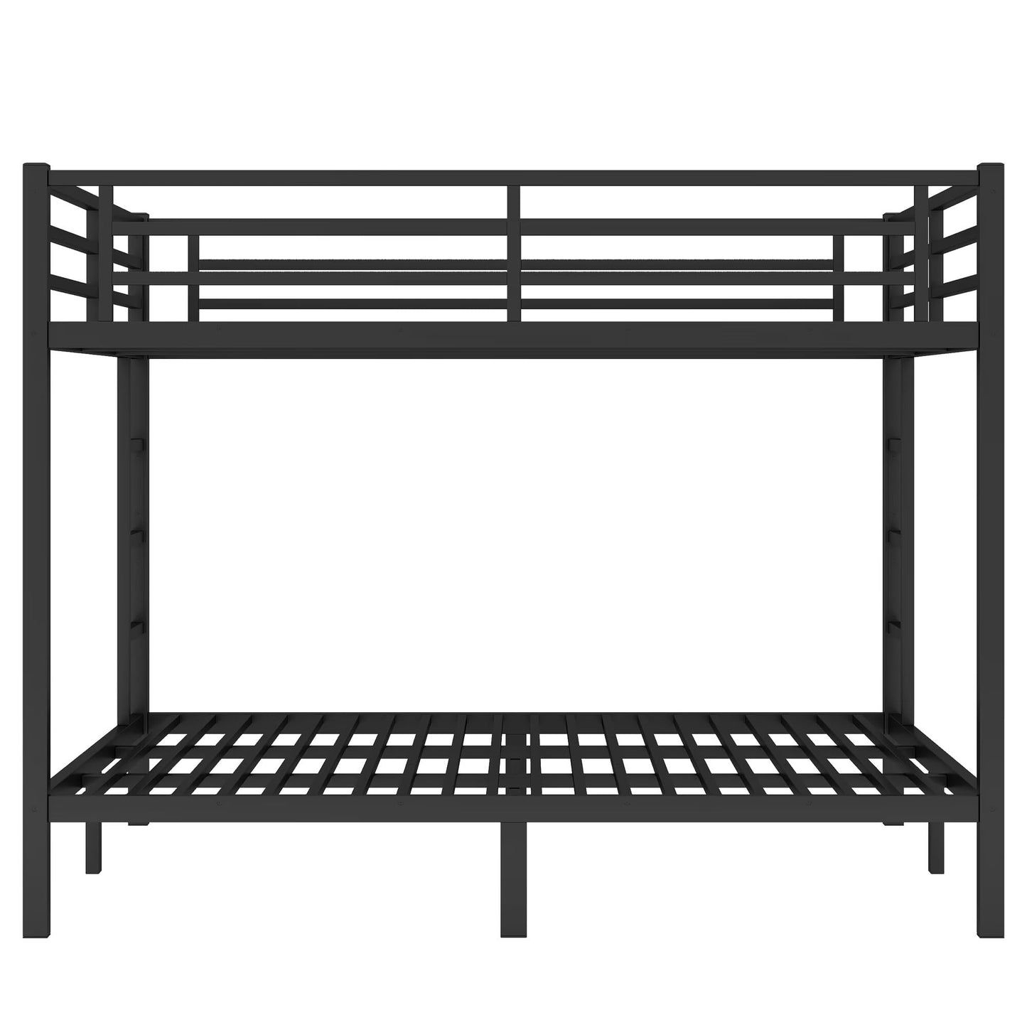 JIJIWANG Metal King Over King Bunk Bed for Teens and Adults,Space-Saving/Noise Reduced/No Box Spring Needed, Black