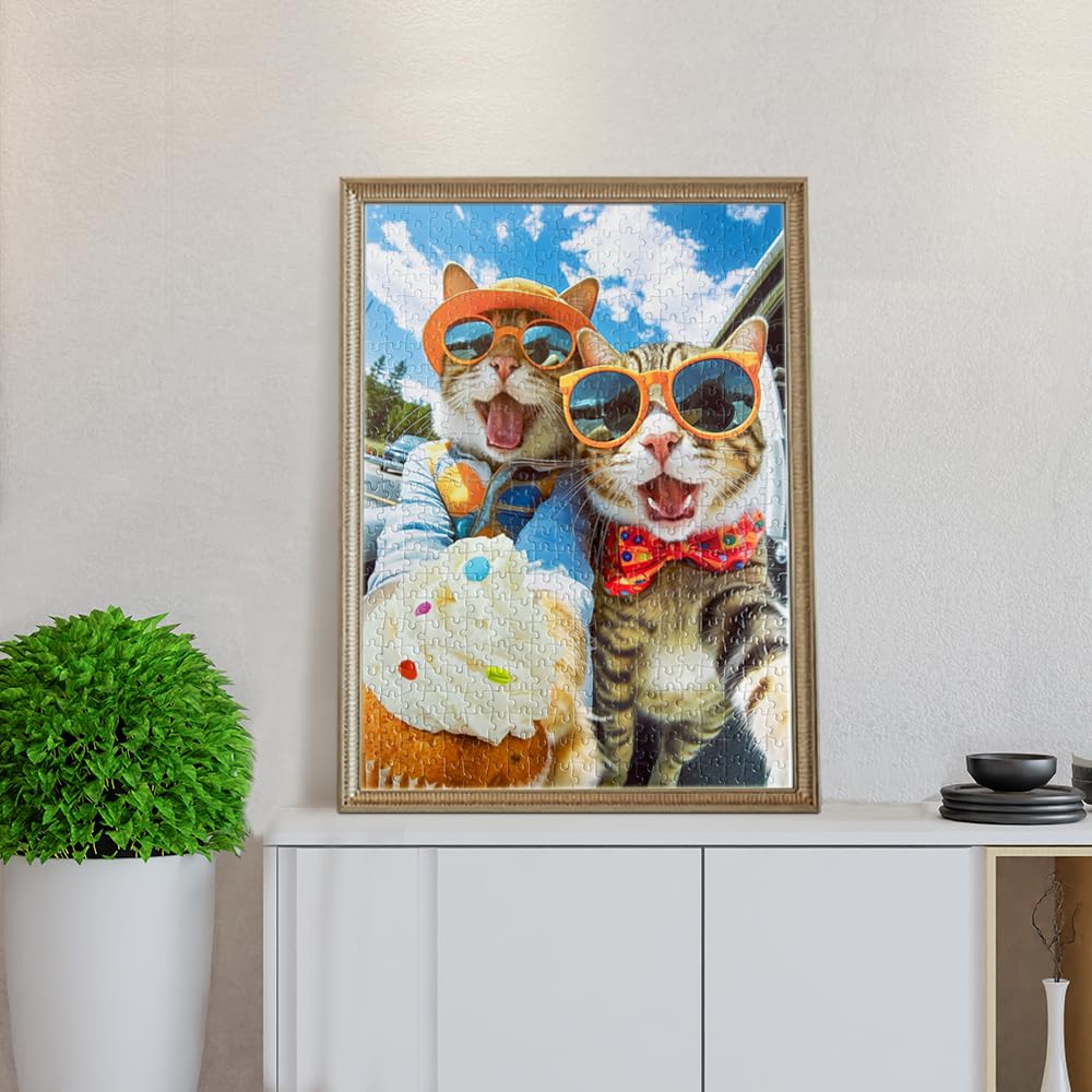 500 Pieces Jigsaw Puzzles for Adults and Teens and Kids Family Happy Gift Idea Cats Selfie (Cats' Selfie) fishwisdom
