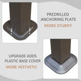 Domi 10' X 12' Hardtop Gazebo, Upgraded Metal Gazebo with Drainage System, Dual-Layer Galvanized Steel Roof, Curtain and Netting, Outdoor Shelter Canopy for Patio, Garden, and Backyard, Brown domi outdoor living