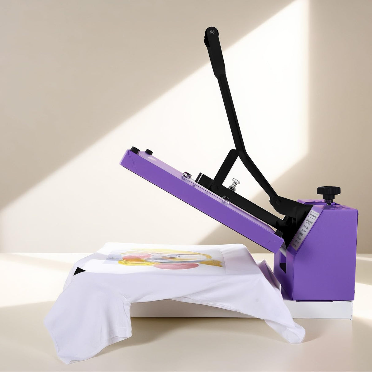 BetterSub 15‘’x15‘’ Industrial Heat Press Machine for T-Shirts, Sublimation, Transfers – Digital LCD Control, Teflon Surface, Clamshell Design, Safe & Durable - Purple BetterSub