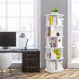 Nisorpa 5-Tier 360° Rotating Bookshelf and Storage Rack for Home and Office Nisorpa