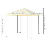 Outsunny 10' x 10' Patio Gazebo, Outdoor Gazebo Modern Canopy Shelter with Vents Roof and Steel Decorative Columns, for Garden, Lawn, Backyard and Deck Outsunny
