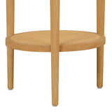 Nathan James Sonia Round Modern Side Accent or End Living Bedroom and Nursery Room, 1 Table, Light Brown Wood Nathan James