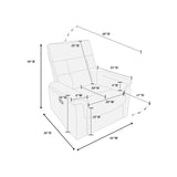 Luxury Velvet Manual Recliner Chair - Overstuffed Recliner with Tufted Back & Pillow Top Arms, Tuft Reclining Chairs with Adjustable Footrest, Mid Century Manual Recliners for Living Room (Pink) JCRRFLT