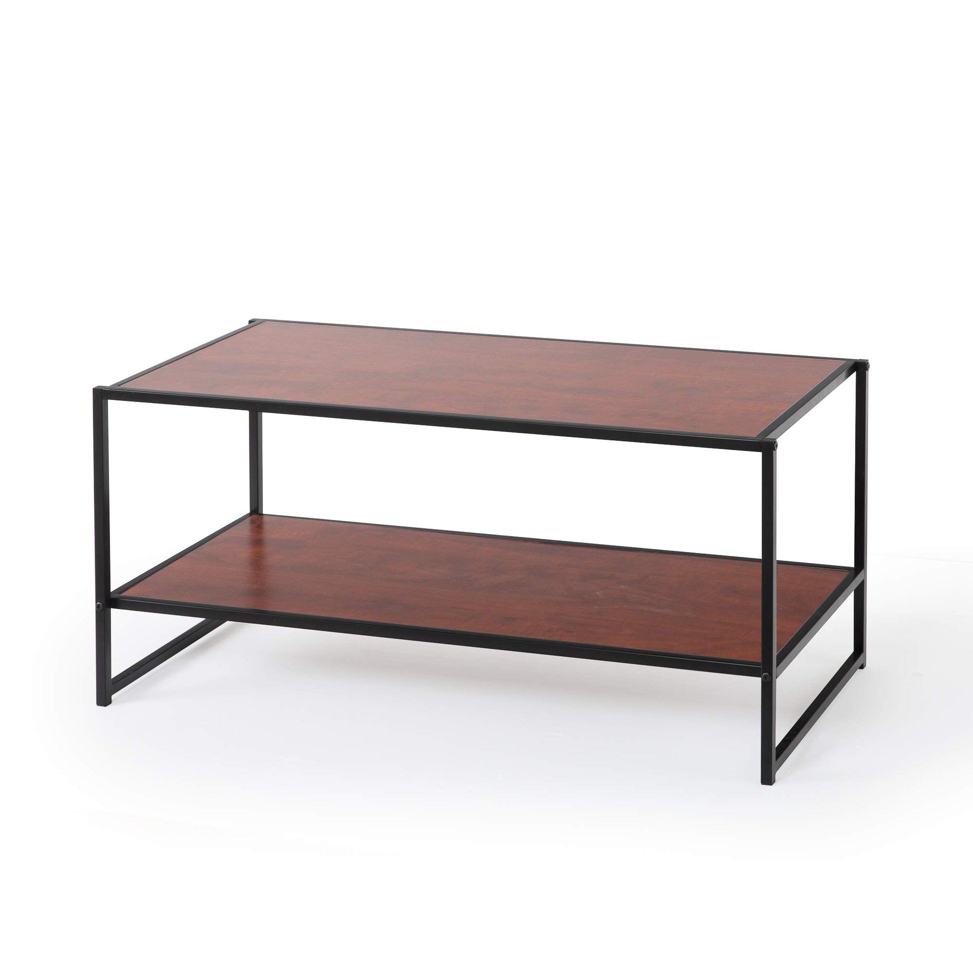 ZINUS TV Stand with Shelf, 40 Inch, Red mahogany wood grain - WoodArtSupply