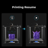 Creality 3D Printer Ender 5 Plus Printer with Auto Bed Leveling Sensor Kit, Dual Z-Axis Touch Screen and Glass Bed Large Printing Size 350x350x400mm Creality