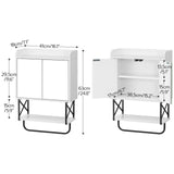 HOOBRO Medicine Wall Cabinet with Mirror, Bathroom Storage Cabinet with Hidden Space and Towel Bar, Double Mirrored Doors, Detachable Shelf, for Bathroom, Living Room, White BW41CW01 HOOBRO