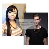 EVBEA Wood Bead Necklace Africa Wooden Chain Statement Unisex Chunky Necklaces EVBEA