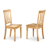 East West Furniture NOAN3-OAK-W 3 Piece Room Set Contains a Rectangle Wooden Table with Butterfly Leaf and 2 Kitchen Dining Chairs, 32x54 Inch East West Furniture