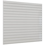 Neoaider Slatwall Panel 4 FT x 4 FT, Interlocking Slat Wall Paneling, Wall Mounted PVC Wallpanel, Suitable for Garage Storage and Organizer, Slatwall Board, Shelves - Grey Neoaider