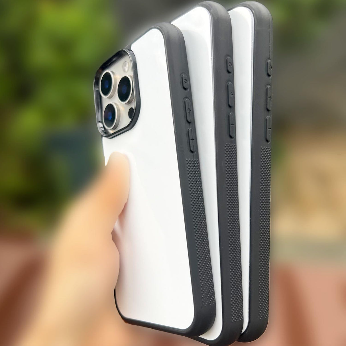 JUSTRY 10PCS Sublimation Blanks Phone Case Cover Printable Phone Cases Designed for iPhone 16 Plus, 6.7" Soft Rubber Case + Aluminum Insert,Custom Printable, Anti-Slip Phone Protective Cover Black JUSTRY