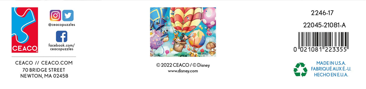Ceaco - Disney - Mickey's Air Balloon - 300 Oversized Piece Jigsaw Puzzle Ceaco