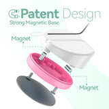 ISTOYO 2IN1 Adjustable Electric Clay and Seed Bead Spinner - Dual-Purpose Jewelry Making Tool with Big Eye Beading Needle - Ideal for Bracelets and Necklaces - Vibrant Pink ISTOYO