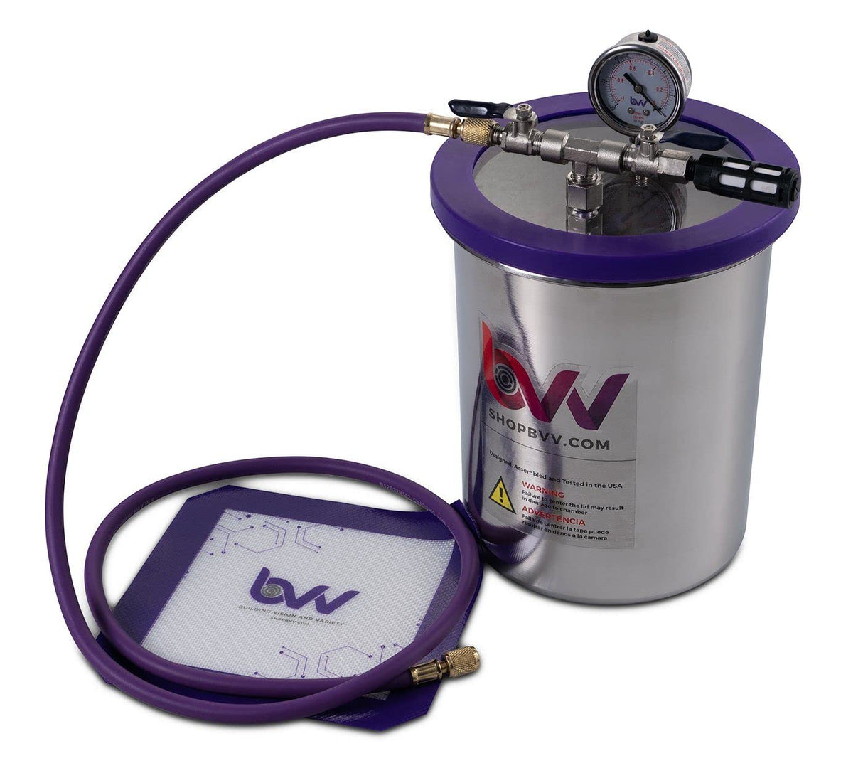 BVV Best Value Vacs 1.5 Gallon Tall Stainless Steel Vacuum Chamber BEST VALUE VACS