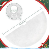 TranquilBliss Christmas Tree Skirt, Fur Burlap Christmas Tree Decorations, Farmhouse Christmas Decor Xmas Holiday Home Party Decorations Indoor Outdoor, 36in White TranquilBliss
