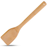 Alpine Cuisine Bamboo Wood Spatula 12-Inch with Wood Handle - Heat-Resistant Head with Curved Front for Scooping & Scraping, Kitchen Spatulas for Cooking, & Baking - Dishwasher-Safe & BPA-Free Alpine Cuisine