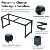 Tribesigns Computer Desk, 63 inch Large Office Desk Computer Table Study Writing Desk Workstation for Home Office, Rustic Brown Tribesigns