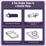 PayLessHere 6 Inch Gel Memory Foam Mattress Queen Size Bamboo Charcoal Infused Mattress in a Box Medium-Firm Pressure Relief&Temperature Regulation CertiPUR-US Certified,Fiberglass Free,White PayLessHere