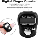 Electronic Finger Counter,8-Pack Case Resettable 5 Digit LCD Electronic Digital Display Finger Hand Tally Counter Counting for Golf,Goods Counting,Lap & Knitting FIOTOK