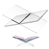 CRIKELE Acrylic Book Stand - Open Coffee Table Book Display, Clear Cookbook, Magazines & Textbooks Holder Crikele
