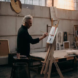 H-Frame Multifunctional Easel, Foldable & Adjustable (Vertical to Horizontal), Holds Two Canvases (Up to 77 Inches), Professional H-Frame Art Easel for Adults Semoprus