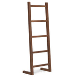 SIMPLIHOME Bray SOLID ACACIA WOOD Contemporary Bath Towel and Blanket Ladder Shelf, 23 inch, Natural Walnut SIMPLIHOME