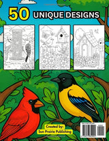 Stress Relief: Adult Coloring Book with Birds, Nature Scenes, Flowers, and Mindful Designs for Relaxation (Flower coloring book set | Birds, ... books for adults and kids of all ages) Majosta
